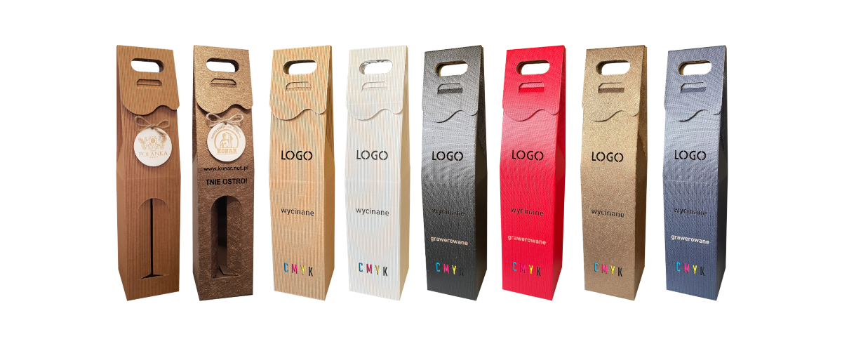 Personalizowane pudełka na wino - przykład realizacji