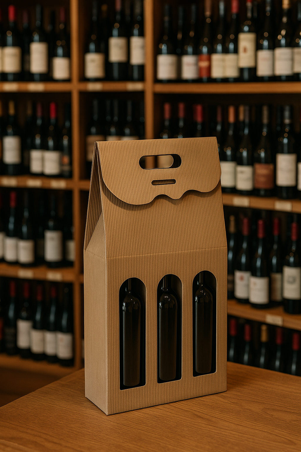 Pudełko na 3 butelki wina